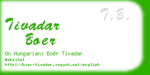 tivadar boer business card
