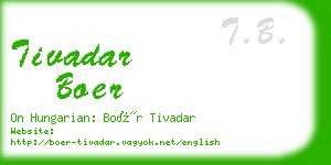 tivadar boer business card